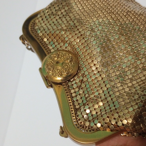 Whiting & Davis Gold Mesh Mini Clutch Purse, - Picture 5 of 11